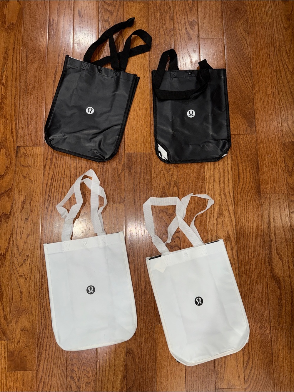 lululemon athletica Black and White Logo Tote Set